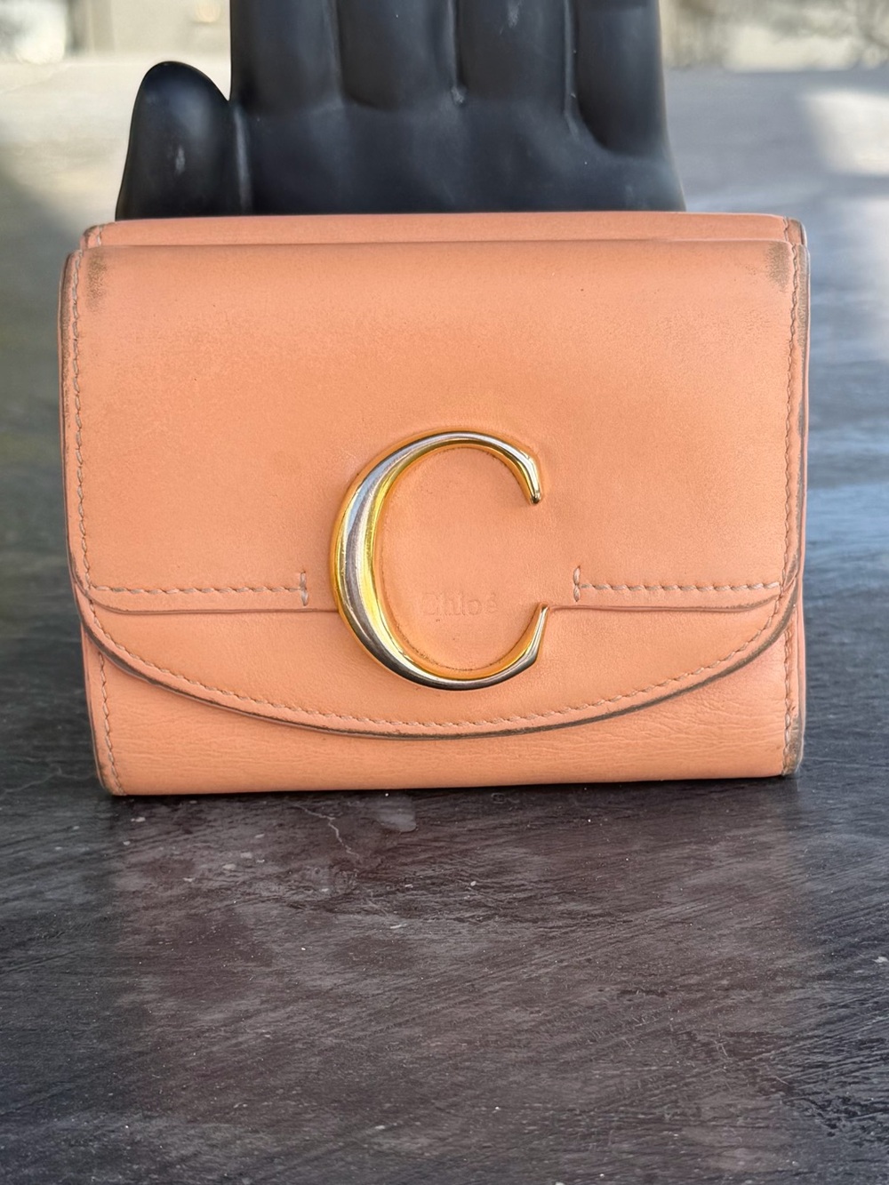 Chloe C Leather Trifold Wallet